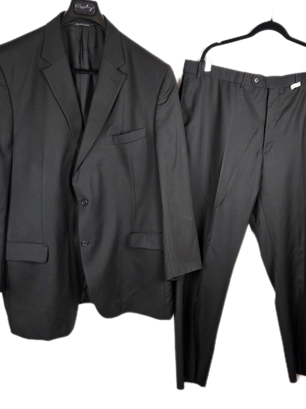 Stonehouse 100% Wool Suit Black 2-Piece Made in Canada Model Nicolas CT